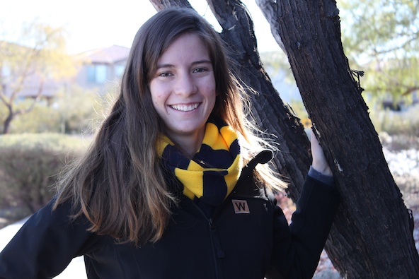 Bailey Schneider, a junior at Notre Dame Preparatory, is headed to the Presidential Inaugural Conference this weekend and will join inauguration activities. (Ambria Hammel/THE CATHOLIC SUN)