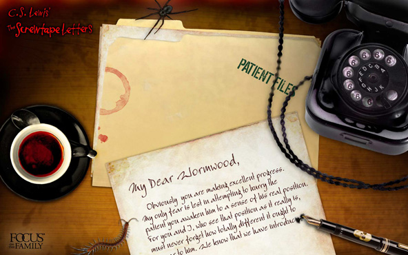"The Screwtape Letters" first appeared in London's Guardian newspaper during the dark days of World War II. In 1942, the Letters were published in book form in England — dedicated to Lewis' friend J.R.R. Tolkien. The following year, the book appeared in America to great acclaim. (Courtesy https://www.screwtape.com)