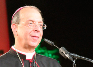 Baltimore Archbishop William E. Lori spoke to Legatus members about threats to religious liberty. (Ambria Hammel/CATHOLIC SUN)