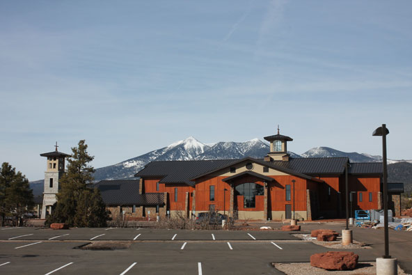 Bishop Thomas J. Olmsted dedicated the San Francisco de Asís new church building Feb. 2 in Flagstaff. (J.D. Long-Garcia/CATHOLIC SUN)