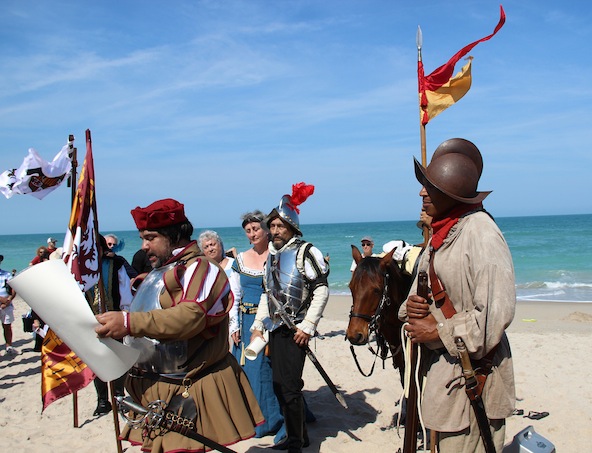 Descendant of Juan Ponce de Leon leads re-enactment of ancestor's arrival to Florida