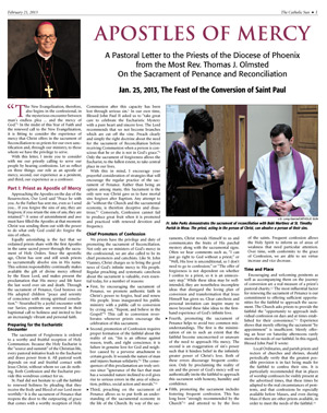 Read Bishop Thomas J. Olmsted's pastoral letter on reconciliation: “Apostles of Mercy.” catholicsun.org/tag/ pastoral-letter