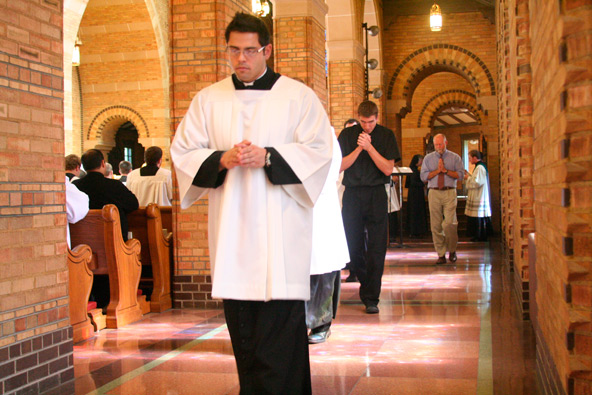 Some seminarians from the Diocese of Phoenix study at St. John Vianney Theological Seminary in Denver. (Ambria Hammel/CATHOLIC SUN FILE PHOTO)