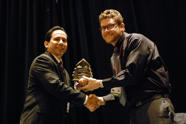 J.D. Long-García, editor of The Catholic Sun, was honored Sept. 14, 2013, as Journalist of the Year in the annual Better Newspaper Contest sponsored by the Arizona Newspaper Association. (Photo courtesy of Tamara Tirado)