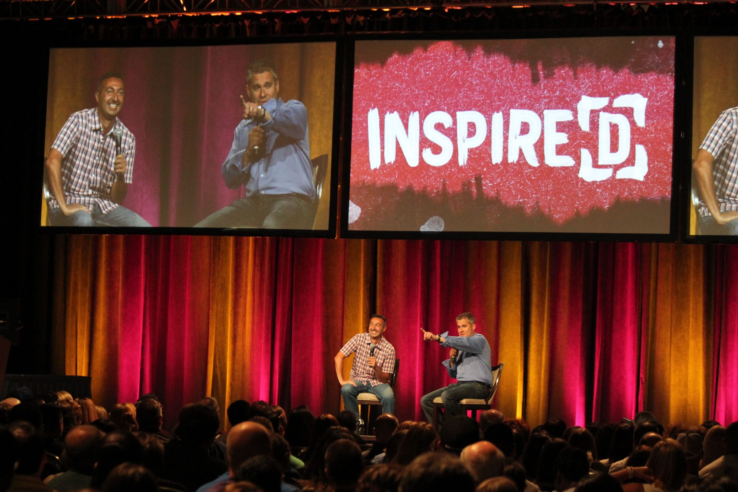 ____ and Mark Hart, executive vice president of Life Teen, address youth ministers from throughout the world at the four-day conference in Scottsdale June 10. (Joyce Coronel/CATHOLIC SUN)