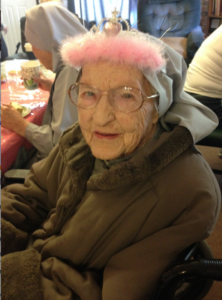 Sr. ___ at her 99th birthday celebration (courtesy image)