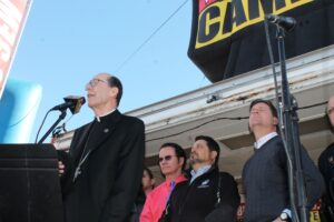 Bishop Thomas J. Olmsted told the crowd