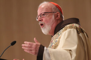 Boston Cardinal Sean P. O'Malley gives the homily during the opening Mass of the National Prayer Vigil for Life at the Basilica of the National Shrine of the Immaculate Conception in Washington Jan. 21. The all-night vigil is held before the annual March for Life, which this year marked the 42nd anniversary of the Supreme Court's Roe v. Wade decision that legalized abortion across the nation. (CNS photo/Bob Roller)