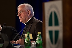 Archbishop Joseph E. Kurtz of Louisville, Ky., president of the U.S. Conference of Catholic Bishops speaks June 10 during the annual spring general assembly of the U.S. Conference of Catholic Bishops in St. Louis. (CNS photo/Lisa Johnston, St. Louis Review) 