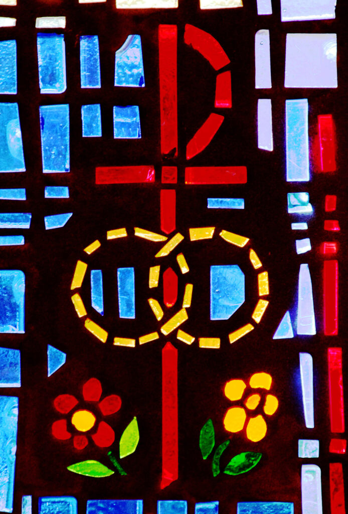 A pair of wedding bands symbolizing the sacrament of marriage is depicted in a stained-glass window at St. Isabel Church in Sanibel, Fla. As Catholics prepare for the world Synod of Bishops on the family in October, a number of church leaders and theologians are discussing ways to reach out to divorced and civilly remarried Catholics. (CNS photo/Nancy Gregory A. Shemitz)