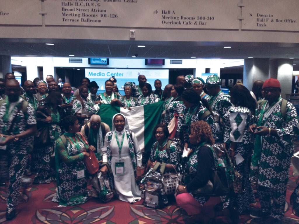 Pilgrims from Nigeria! (Gina Keating/CATHOLIC SUN)