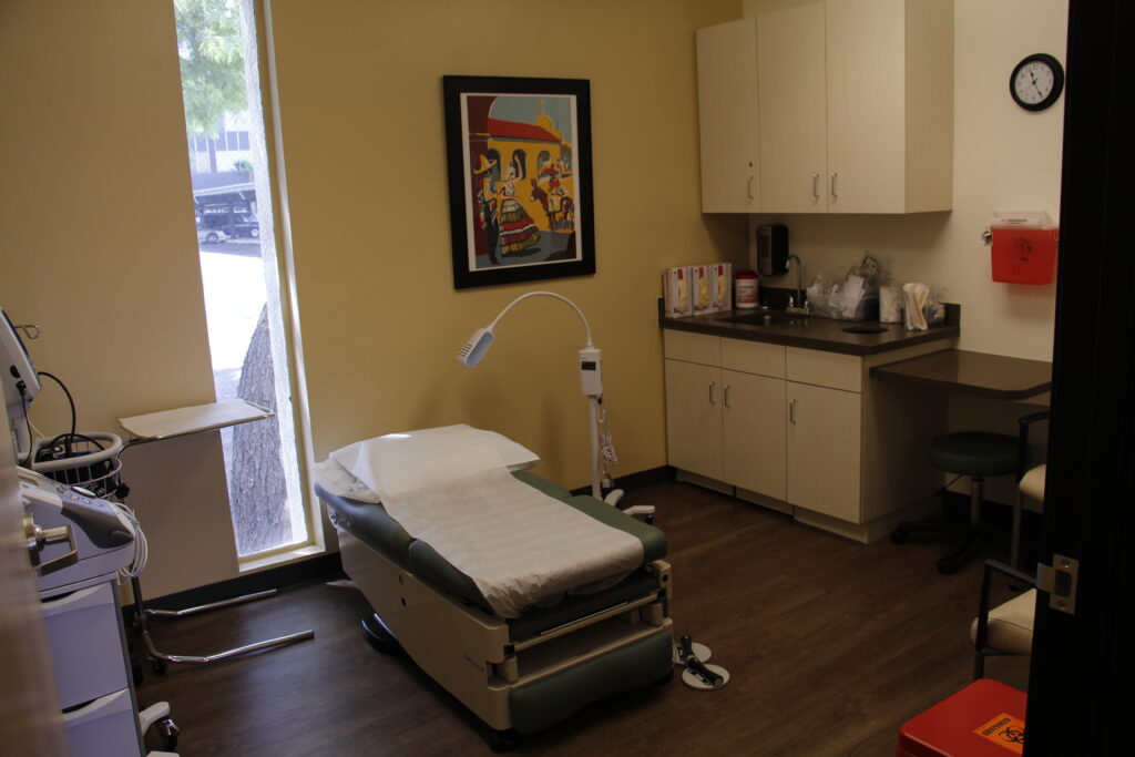 Among The Parsons Family Health Centers eight exam rooms includes one that allows patients in wheelchairs or scooters to easily maneuver around. (Ambria Hammel/CATHOLIC SUN)