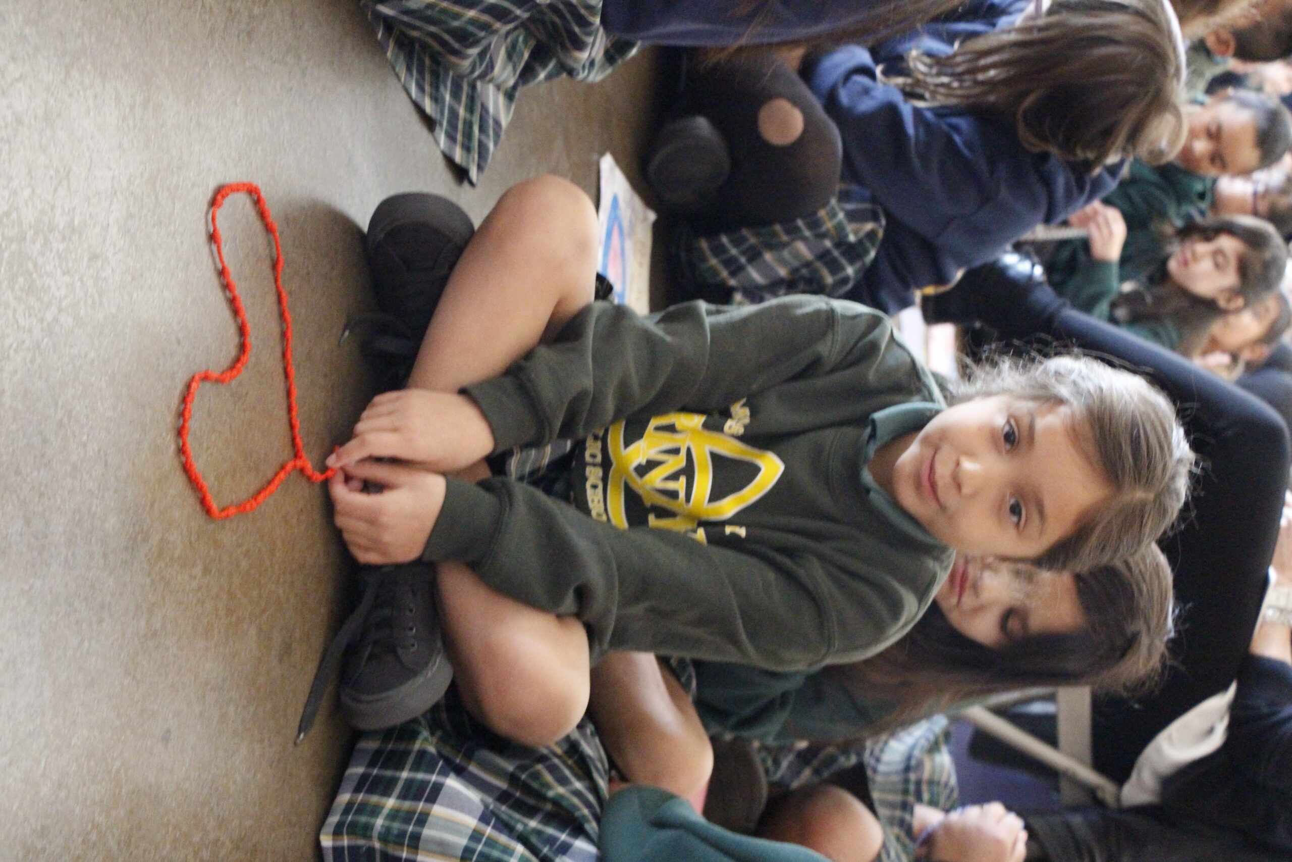 Students prayed the Joyful Mysteries of the Rosary as part of Most Holy Trinity's first March for Life Jan. 22. (Ambria Hammel/CATHOLIC SUN)