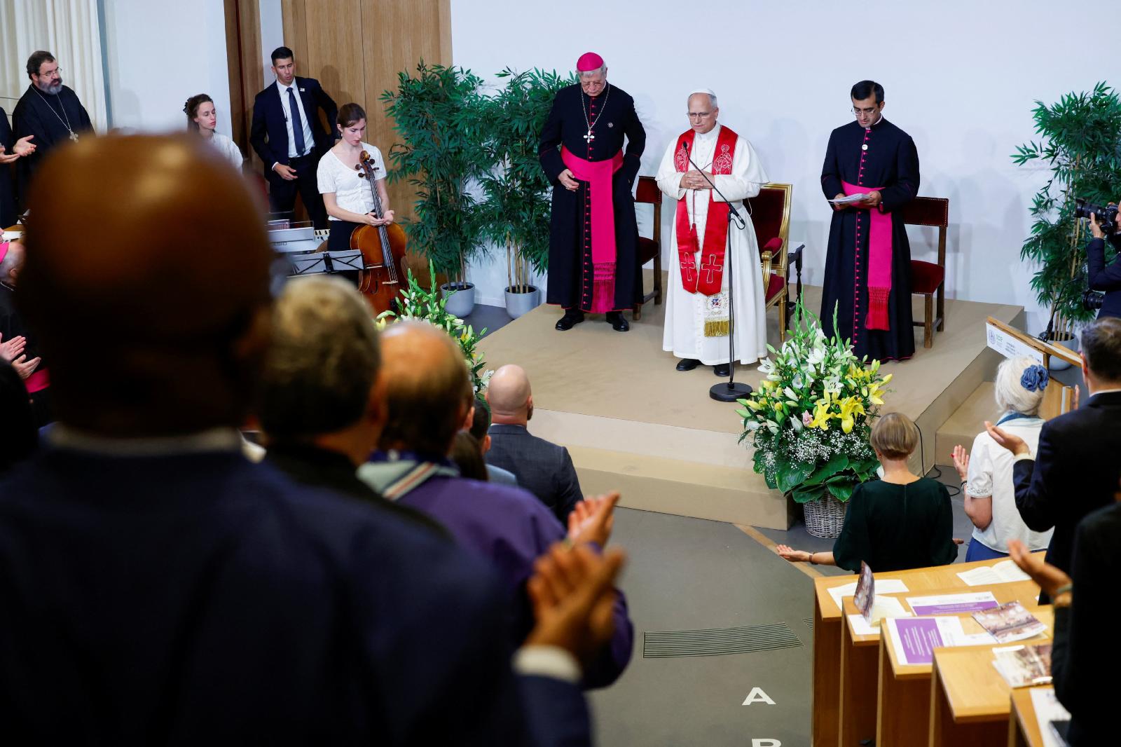 ‘An immense opportunity and honor’: New Catholics meet Pope Leo in Paris