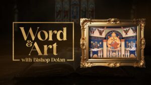Join Bishop John Dolan on the Solemnity of All Saints as he reflects on the depiction of Christ coming in glory by local artist Ruth Stricklin, which is displayed at All Saints Catholic Newman Center at Arizona State University in Tempe, Ariz.